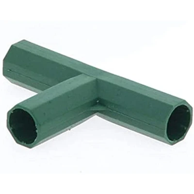Image of 15 Pieces Greenhouse Frame Connectors Plastic PVC Fitting Support Gardening Building Supports Fruit Cages Netting Frames Fencing Cane Rods Stakes Connectors(Green 3 Way Cross Connector 11MM)