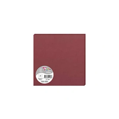 Image of Clairefontaine Ref 1180C Pollen Card (Pack of 25 Sheets) 160 x 160mm Sized, Acid Free, Inkjet &amp; Laser Compatible, Easy to Write On, 210gsm Maroon