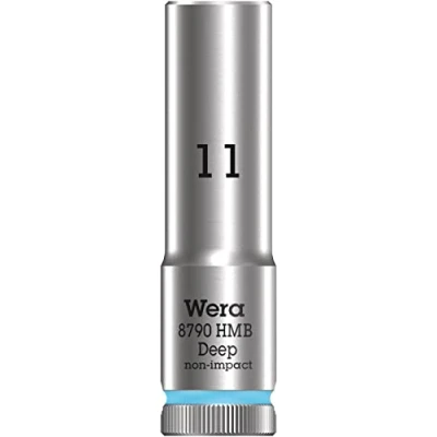 Image of Wera 05004533001 8790 HMB Deep Socket, Cyan, 11.0 mm