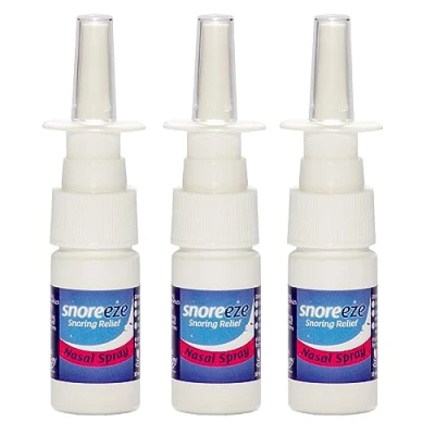 Image of Snoreeze Anti Snoring Nasal Spray Hydrating for Blocked Nose &amp; Congestion Relief Use with Mobile App to Stop 10ml Each 75 Nights