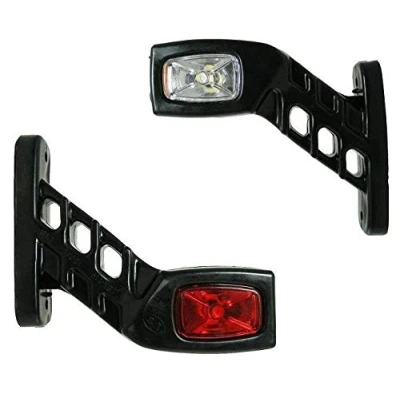 Image of 24/7Auto 2x Recovery Side Outline Marker Lights 24V Trailer Truck Caravan Chassis Motorhome orange white red