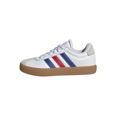 Image of adidas VL Court 3.0 Shoes Kids, FTWR White/Team Royal Blue/Better Scarlet, 10 UK Child