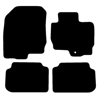 Image of Carsio Carpet Car Mats For Mitsubishi Colt 2009 2013 4 Piece Set Tailored Fit Floor Mat Complete Accessory Black Custom Fitted All Weather, Anti Slip Backing &amp; Trim
