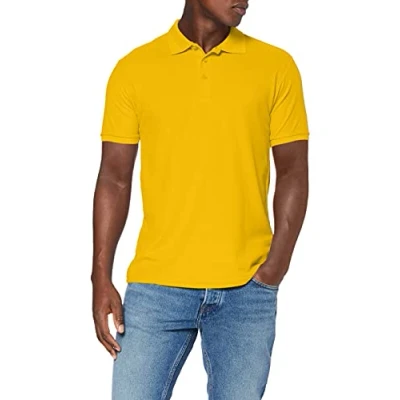 Image of Fruit of the Loom Womens Lady Fit 65/35 Short Sleeve Polo Shirt (Sunflower) Yellow Size X Small