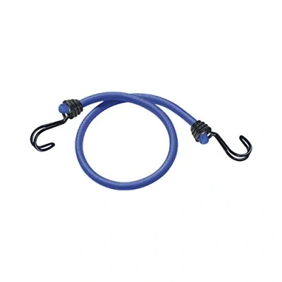 Image of Master Lock 3017EURDAT Bungees with Reverse Hooks, Blue, 120 cm Bungee, Pack of 2