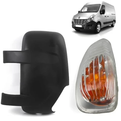 Image of ROBUST Door Wing Mirror Cover &amp; Indicator Lamp Lens Left Passenger Side for Opel Vauxhall Movano B Mk2 Renault Master Mk3 Nissan NV400 261652475R 2616500Q0A 2010 Onwards