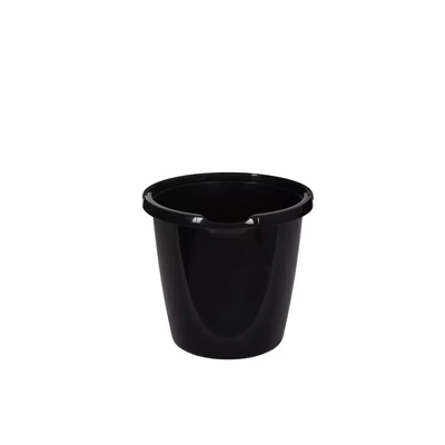 Image of 10 Litre Plastic Bucket with Handle and Pouring Lip Gloss Black