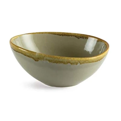 Image of Olympia Kiln Bowl Moss 215mm 85 Rimmed Serving Dishes Kitchen Tableware 4pc