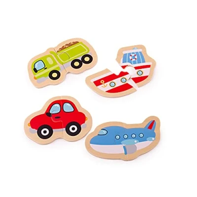 Image of Bigjigs Toys Two Piece Puzzles Transport