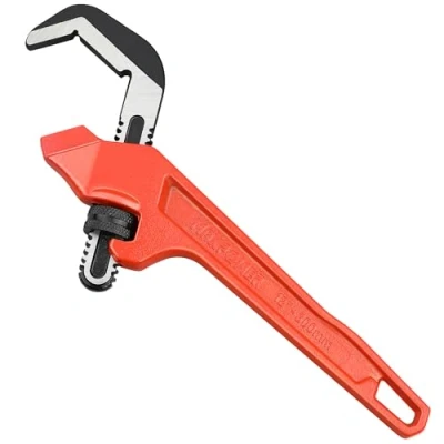 Image of MAXPOWER Offset Hex Wrench 300mm (12 Inch), Adjustable Pipe Wrench, Portable Straight Spanner for Gripping Hexagonal or Square Nuts