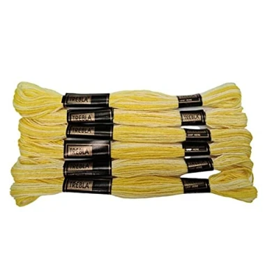 Image of Trebla Pack of 6 Variegated Embroidery Thread/Skeins 8m Sunshine Col. 11
