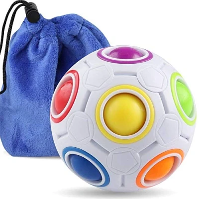 Image of Coogam Magic Rainbow Ball Color Matching 3D Fidget Cube Puzzle Toy Brain Teaser Game for Kids Adults