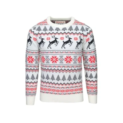 Image of Xact Boys Novelty Festive Christmas Jumper, Crew Neck (Fairisle Winter) 7 8 Years