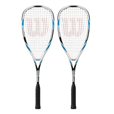 Image of Wilson Hyper Hammer 120 Blue Squash Racket (Bundles Available) (Twin Pack of Rackets)
