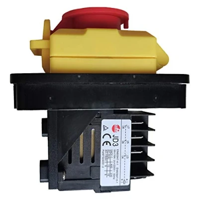 Image of KEDU KJD11 8Pins Electromagnetic Switch Emergency Stop Pushbutton Switches for Industrial Machine Tool Equipment JD3 Relay AC 230V 16A 4NO (230V 8Pins)