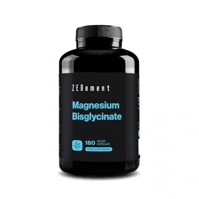 Image of Magnesium Glycinate (Bisglycinate), Chelated Supplements 180 Vegan Premium Capsules (3 Month Supply) Providing 350mg Elemental Supplement Zenement