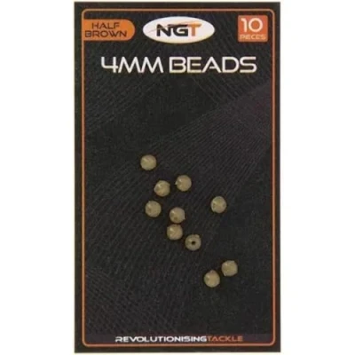 Image of Carp Fishing terminal tackle Accessories Clips Tail Rubbers Anti Tangle Sleeves Kickers 4mm Beads in Green/Brown Chose your from below (4mm Brown 10pc)