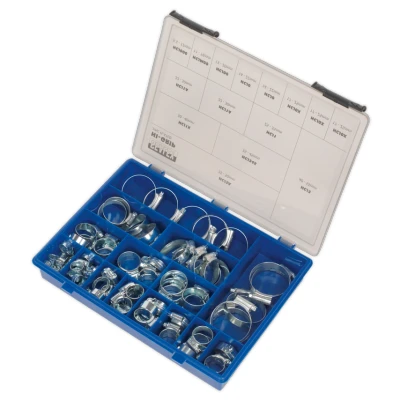 Image of Sealey HI GRIP® Hose Clip Assortment 81pc Sizes Ø9.5 55mm