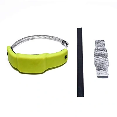 Image of Oldbones Motorbike Motorcycle Exhaust Slider Protector In Round Yellow