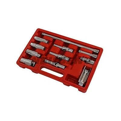 Image of 11pc MASTER ENGINE SOCKET SET FOR SPARK PLUG GLOW THIN WALL