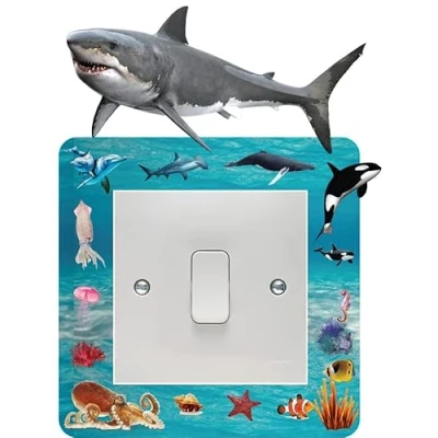 Image of Sea Creatures Light Switch Surround Art Vinyl Wall Stickers Children&#039;s Bedroom