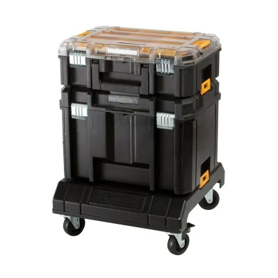 Image of Dewalt DWST1 71195 TSTAK VI Deep Tool Storage Case + Organiser Cart Trolley