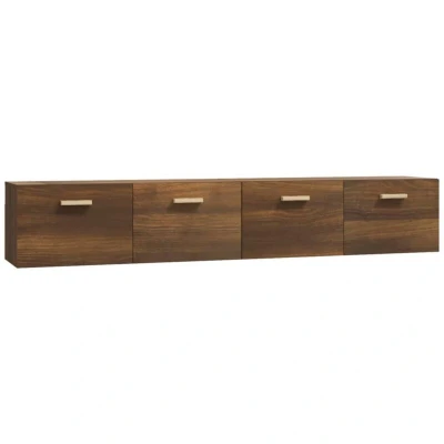 Image of vidaXL Wall Cabinets 2 pcs Brown Oak 100x36.5x35 cm Engineered Wood