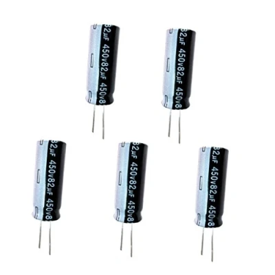 Image of MagiDeal 5 Pieces 450V 82UF Aluminum Electrolytic Capacitors assortment set 40x16mm
