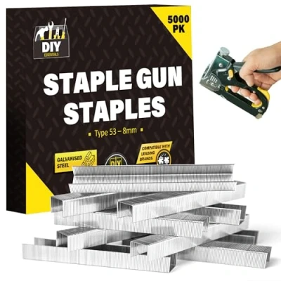 Image of 5000pk Galvanised Staples for Staple Gun Type 53 8mm Upholstery Replacement Wood Heavy Duty
