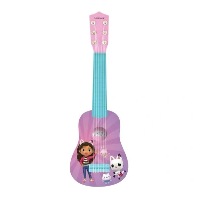 Image of Lexibook, Gabby&#039;s Dollhouse, My first guitar for children, 6 nylon strings, 53 cm / 21&#039;&#039;, Guide included, Pink, K200GDH