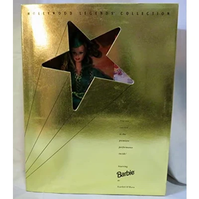 Image of Hollywood Legends Collection Barbie Doll Scarlett O&#039;Hara in Green Drapery Dress