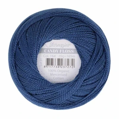 Image of Scheepjes Candy Floss 164 Light Navy (165m) Organic Mercerised Cotton Yarn 1x20g