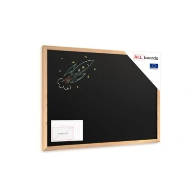 Image of ALLboards Blackboard Chalk Board 70x50cm with Eco Wooden Frame, Erasable Chalkboards for Restaurant, Chalkboard, Wall Menu