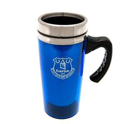 Image of Everton FC Official Football Gift Aluminium Travel Mug A Great Christmas / Birthday Idea For Men And Boys