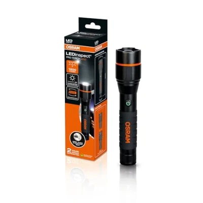 Image of OSRAM LEDinspect PRO TORCH 1200, rechargeable LED inspection torch, zoom function, 1200lm brightness, 6000K, 5 light modes