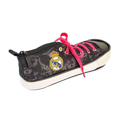 Image of SAFTA Manualidades/Escolares Unisex Adulto Estuche portatodo Zapatilla de Real Madrid &#039;Black&#039; 811924 830 Kids&#039; Luggage, Multicoloured, Talla única