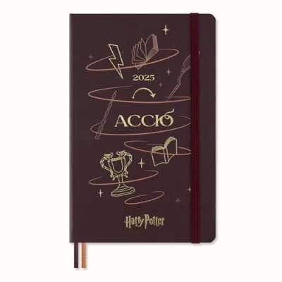 Image of Moleskine Daily Planner Wizarding World Harry Potter Spells Collection Accio, 12 Month Planner, Phosphorescent Hardcover, Large Size 13 x 21 cm