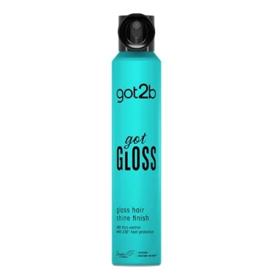 Image of got2b gotGLOSS hair spray finish for glossy and glass like hair, frizz control heat protection sleek 200ml