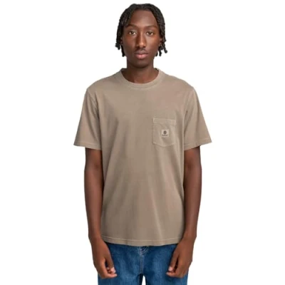 Image of Element T Shirt Basic Pocket Pigment SS Men Beige M