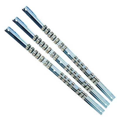 Image of 3/8&quot; Drive Socket Rail Storage Holder Organiser Clips for 42 Sockets 3 Rails