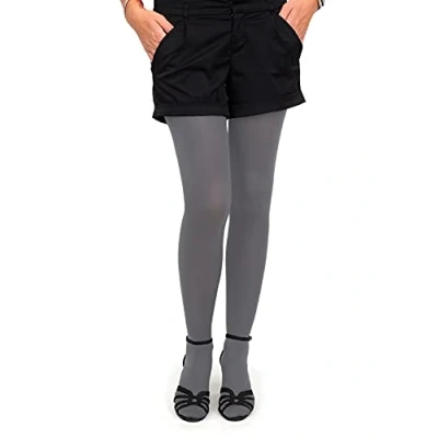 Image of MILKY SILK Semi Opaque Microfiber Tights 40 Denier (Grey, XL)