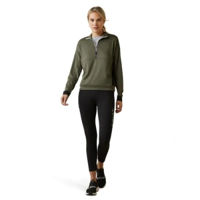 Image of ARIAT Womens Breathe 1/2 Zip Sweatshirt Beetle Lightweight Size XS