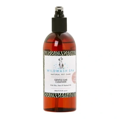 Image of WildWash Gentle Ear Cleanser for Dogs 300ml Dissolves Dirt and Earwax, Deodorises, Non Stinging Natural Antiseptic Natural, Sulphate Paraben Free Sensitive Skin