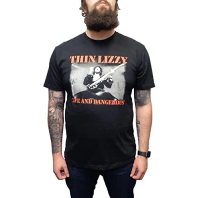 Image of Mazeys Mens Thin Lizzy Officially Licensed T Shirts Large Live