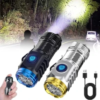Image of Three Eyed Monster Mini Flashlight, Flash Super Power Rechargeable LED Flashlights High Lumens