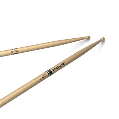 Image of Promark Rebound 5A, 565&quot; Hickory Drum Stick Acorn Wood Tip, Lacquer, Balance
