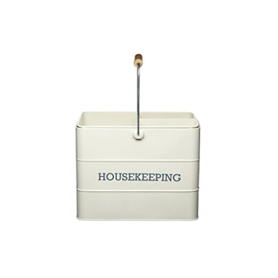 Image of KitchenCraft Living Nostalgia Metal Cleaning Caddy, 33 x 21 26 cm Antique Cream