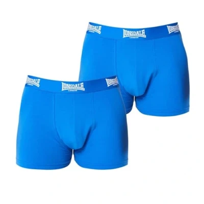 Image of Lonsdale Mens 2 Pack Trunks Blue M