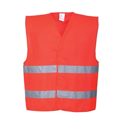 Image of Portwest Hi Vis Two Band Vest, Size: L/XL, Colour: Red, C474RERL/XL