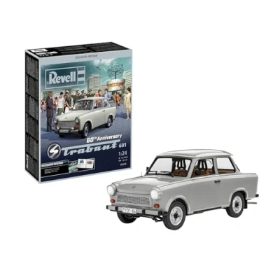 Image of Revell 05630 60th Anniversary Trabant 601 &quot;Exclusive Edition 1:24 Scale Unbuilt/Unpainted Plastic Model Kit with Accessories
